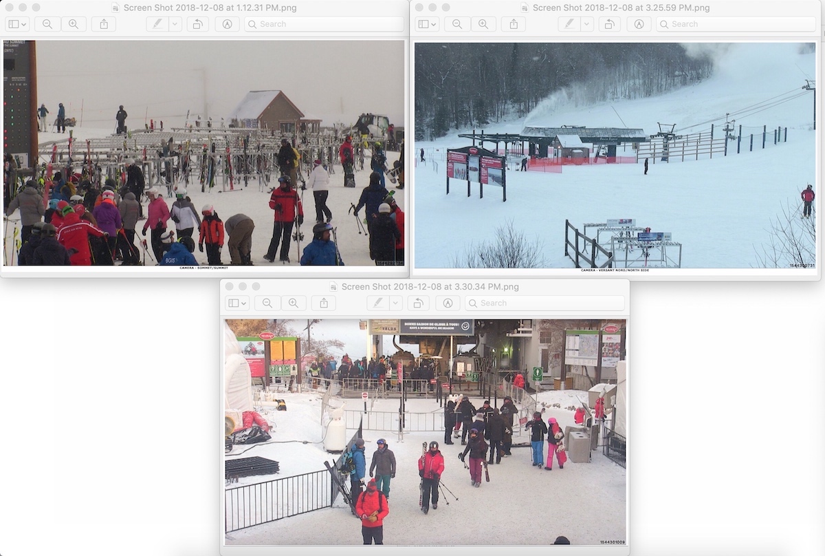 Web Cam Snap Shots Courtesy of Tremblant.ca