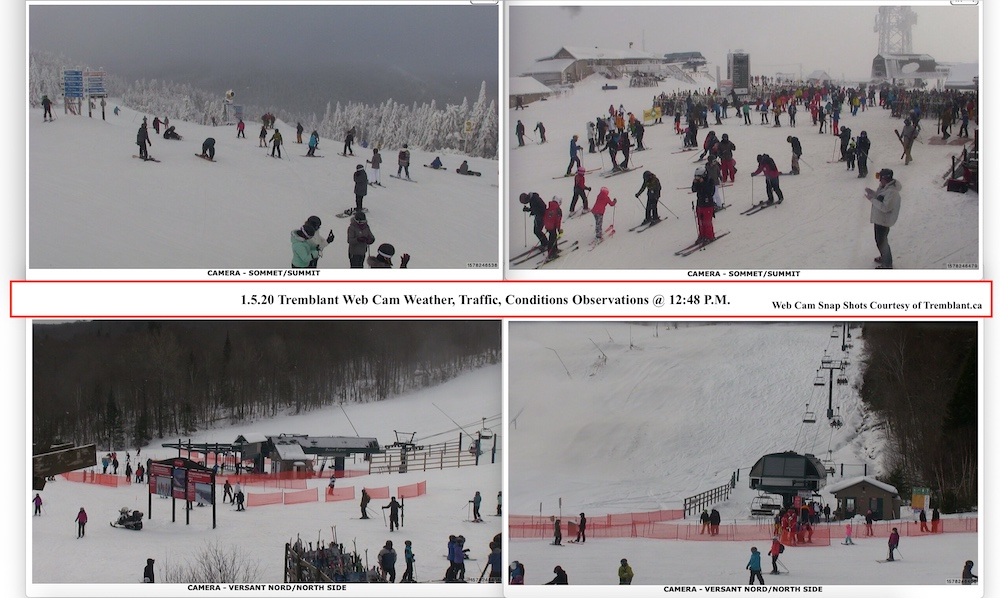 Web Cam Snap Shots Courtesy of Tremblant.ca