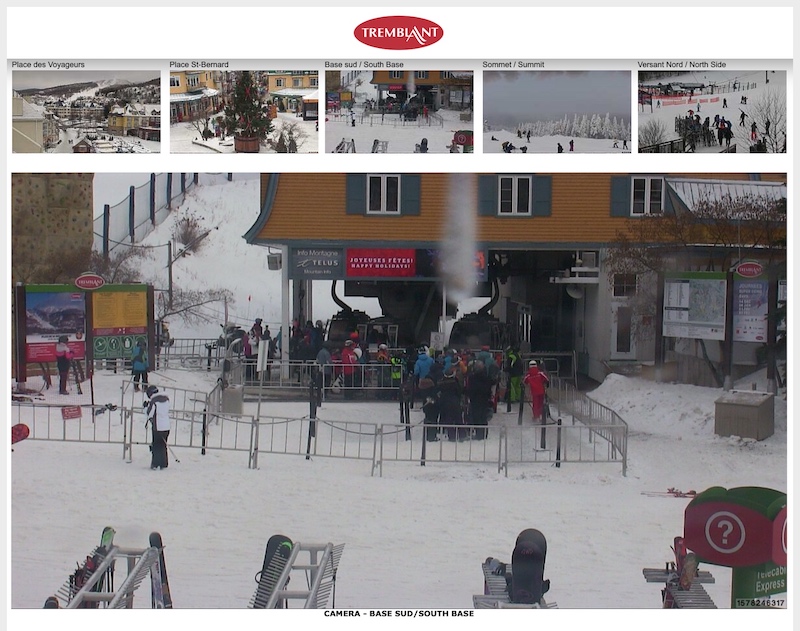 Web Cam Snap Shots Courtesy of Tremblant.ca