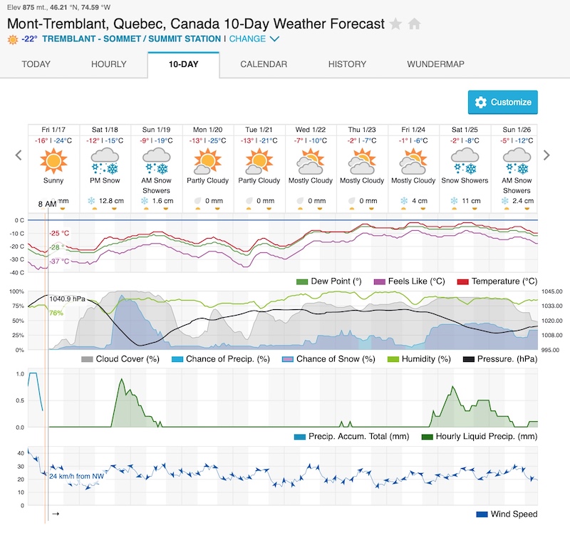 Screenshot Courtesy of WeatherUnderground.
