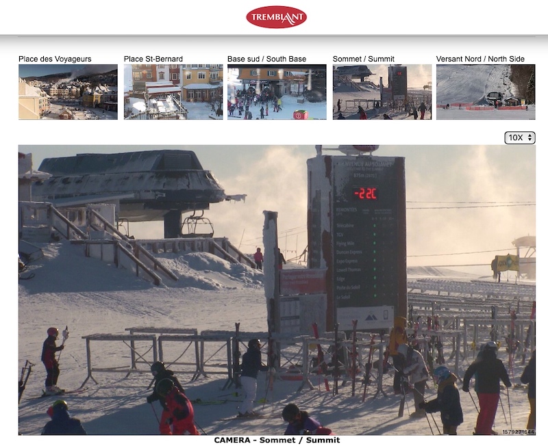 Web Cam Snap Shots Courtesy of Tremblant.ca