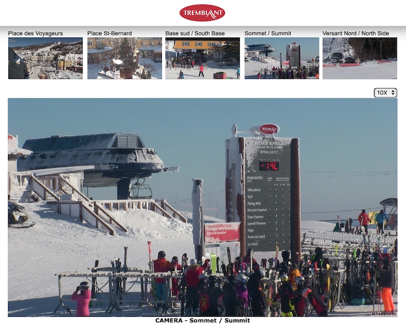 Web Cam Snap Shots Courtesy of Tremblant.ca