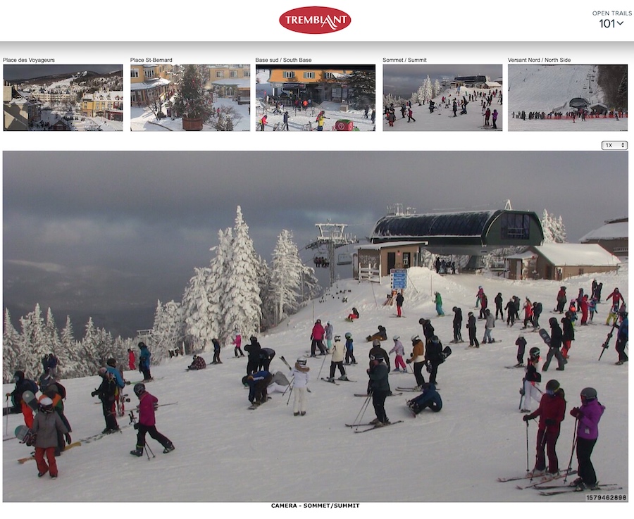 Web Cam Snap Shots Courtesy Of Tremblant.ca