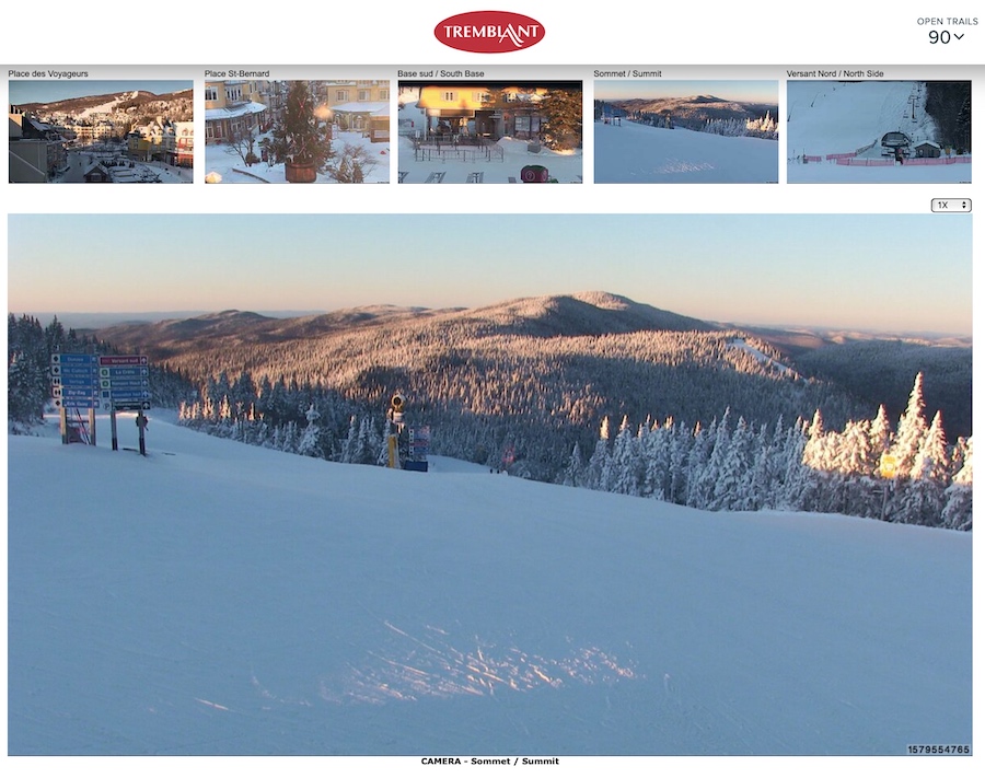 Web cam Snap Shots Courtesy of Tremblant.ca