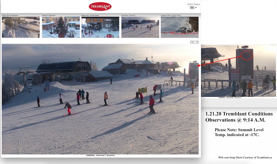 Web Cam Snap Shots Courtesy of Tremblant.ca