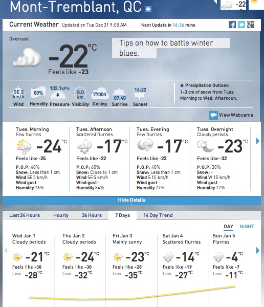 Screenshot Courtesy of The Weather Network.