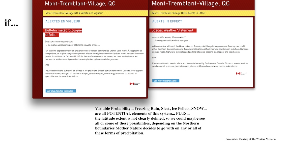 Screenshots Courtesy of The Weather Network.