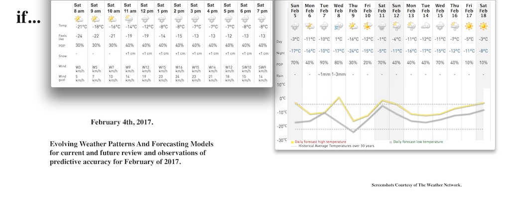 Screenshots Courtesy of The Weather Network.