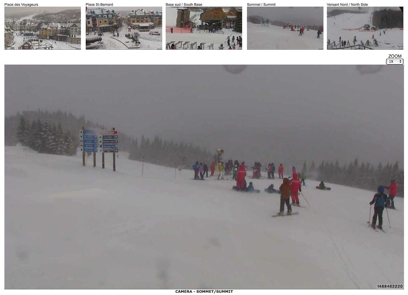 Web Cam Screenshot Courtesy of Tremblant.ca