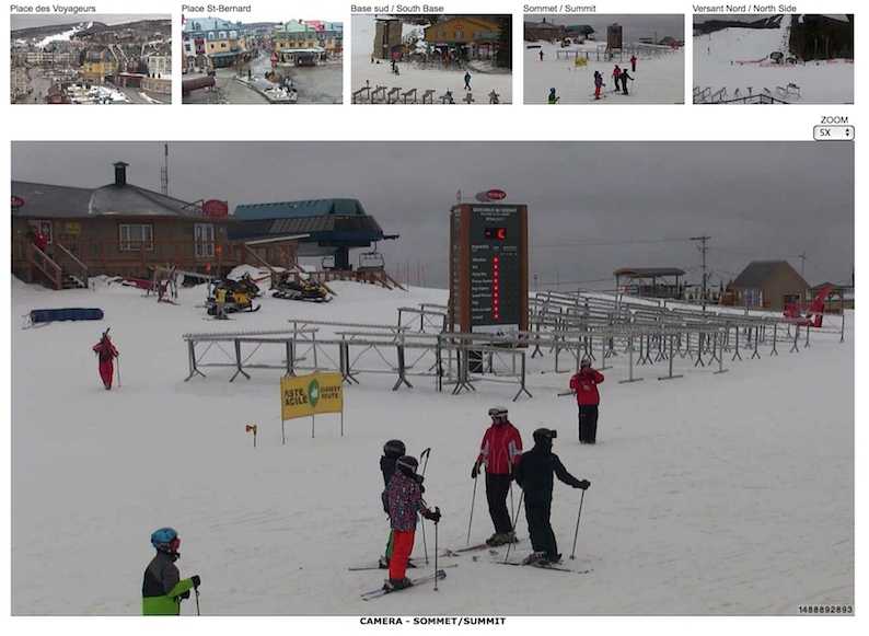 Web Cam Snap Shots Courtesy of Tremblant.ca