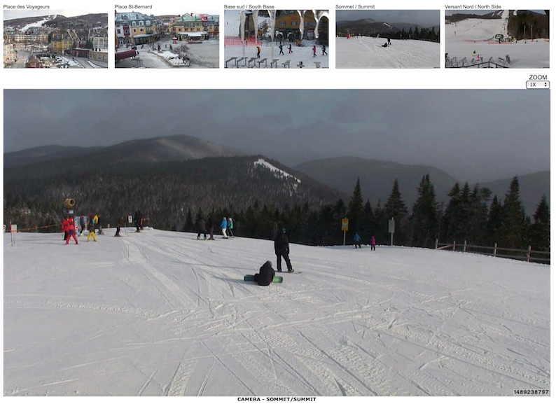 Web cam Snap Shot Courtesy of tremblant.ca