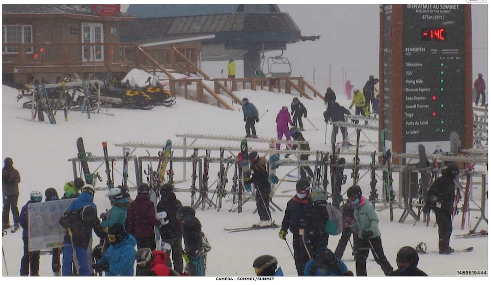 Web Cam Snap Shot Courtesy of Tremblant.ca