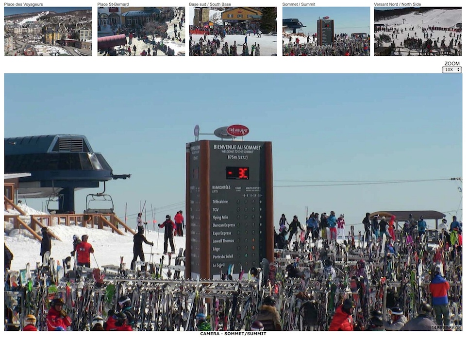 Web Cam Snap Shot Courtesy of Tremblant.ca