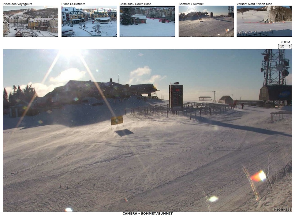 Web Cam Snap Shot Courtesy of Tremblant.ca