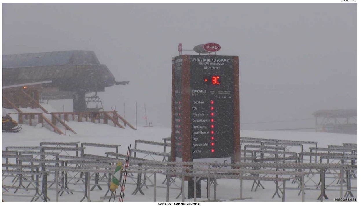 Web Cam Snap Shot Courtesy of Tremblant.ca