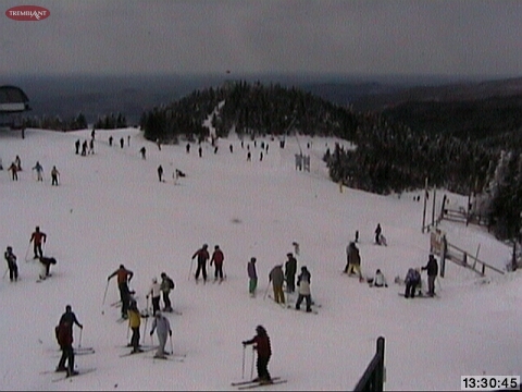 Mostly Sunny, A few Clouds, but a nice crowd and Great Spring Conditions!