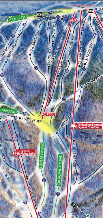 Screenshot Courtesy of www.tremblant.ca Downloadable pdf Trail Map.