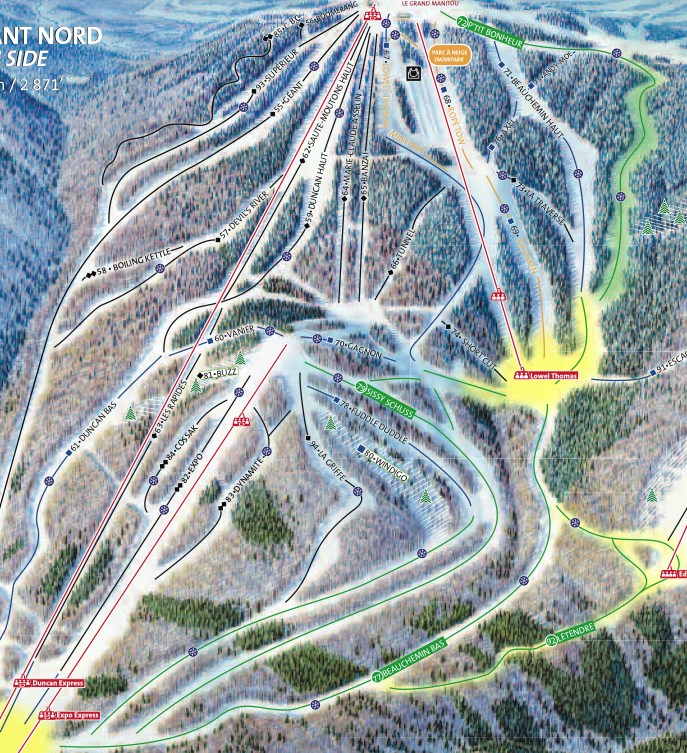 Screenshot courtesy of www.tremblant.ca downloadable pdf Trail Map.