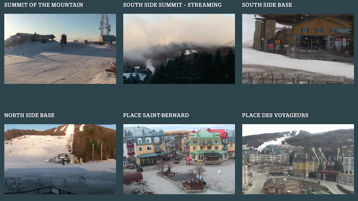 Web Cam Array Weather Observations Courtesy of Tremblant.ca