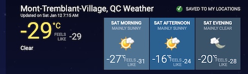 Screenshot courtesy of The Weather Network.