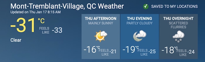 Screenshot Courtesy of The Weather Network.
