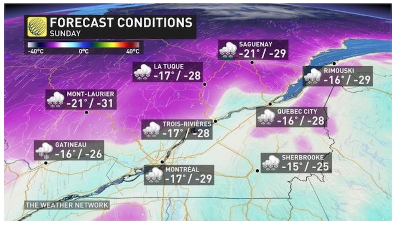 Screenshot Courtesy of The Weather Network.