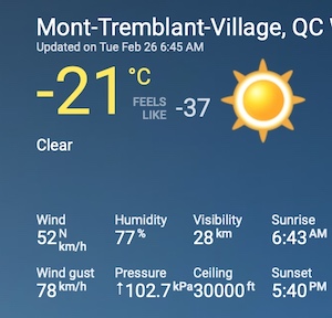Screenshot Courtesy of The Weather Network.