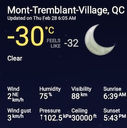 Screenshot Courtesy of The Weather Network.