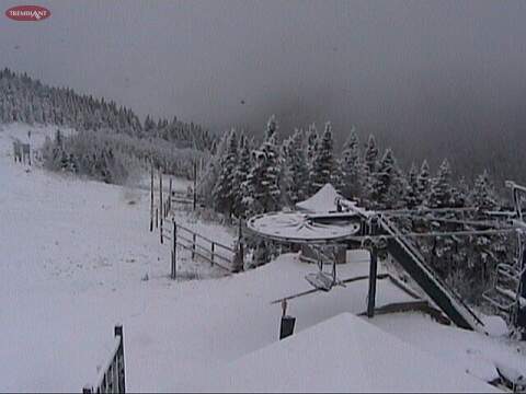 This is the view over Lowell Thomas this morning and while the record shows we have seen this amount of snow up here before this season, the difference now is that we feel it is here to stay.