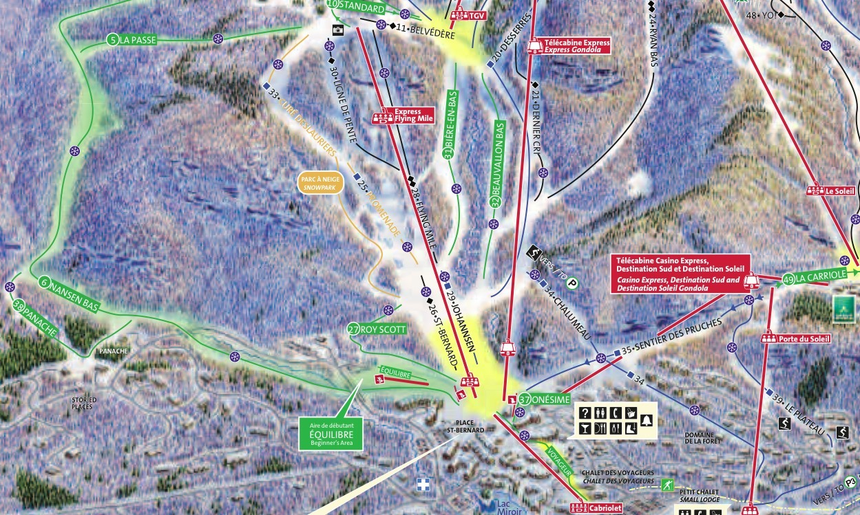 Screenshot Courtesy of www.tremblant.ca Downloadable pdf Trail Map file.