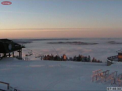 Once they arrive at the Summit, this is the scene that awaits &quot;First Tracks&quot; participants. A gorgeous Sunrise and a chance to Fly over the Clouds!