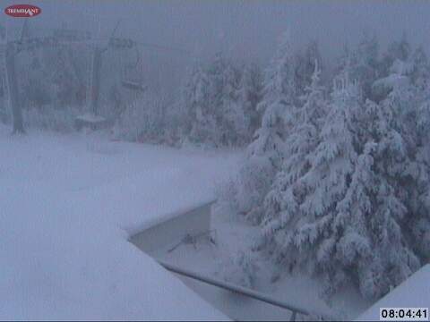 There's definitely some sort of white stuff accumulation up here this morning! With any luck, it will turn into real big snow today at some point.