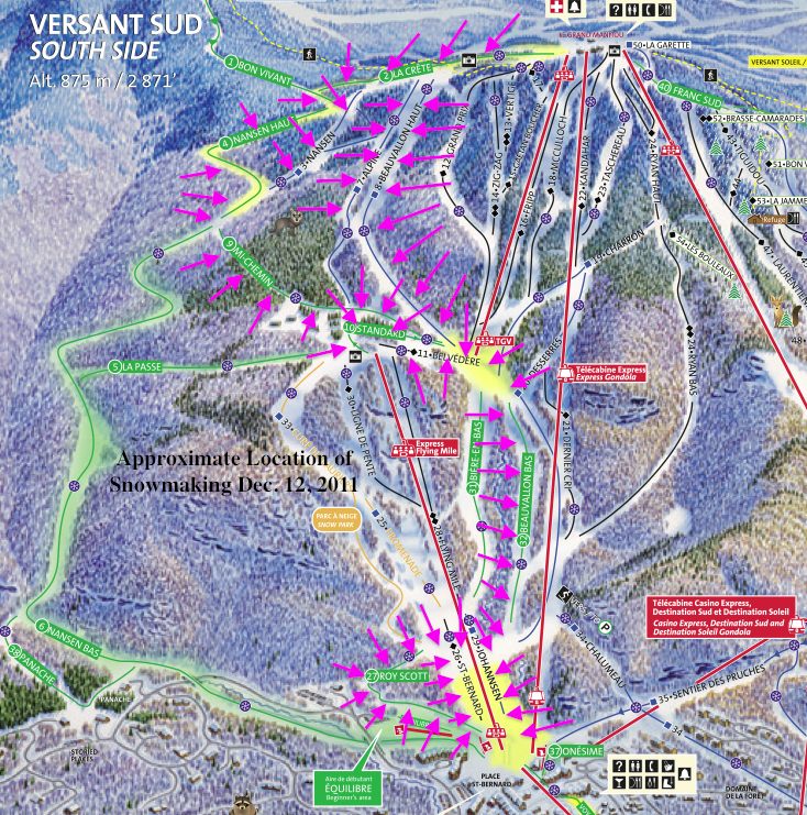Screenshot of Official, Downloadable PDF Trail Map, Courtesy of www.tremblant.ca