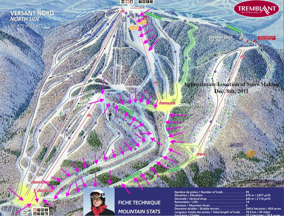 Screenshot of Official, Downloadable PDF Trail Map, Courtesy of www.tremblant.ca