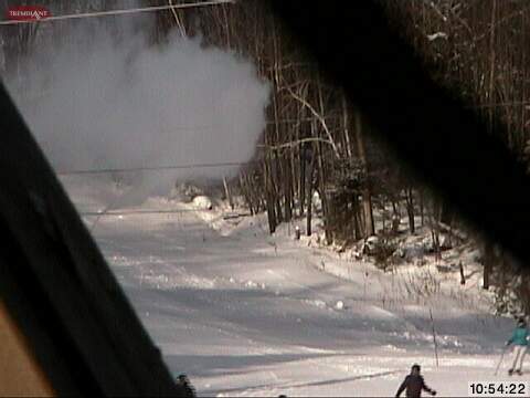 A peek at Snow Making going on right now on the bottom of Fuddle-Duddle. This operation covers the upper portion of Sissy Schuss as well, so this excellent cruising area of the Mountain will hopefully be open in the next little while.
