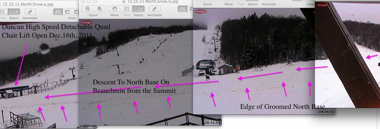 Web Cam Snap Shots Courtesy of www.tremblant.ca
