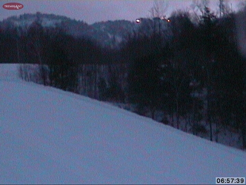 Looking up at the Summit this morning from the Johannsen Base