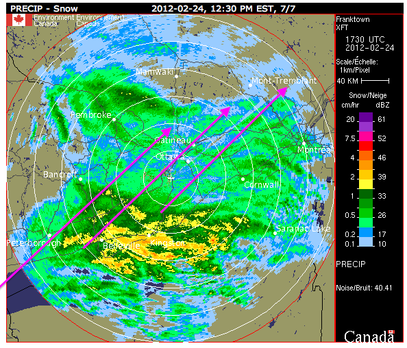 Screenshot Courtesy of Environment Canada Weather Services.