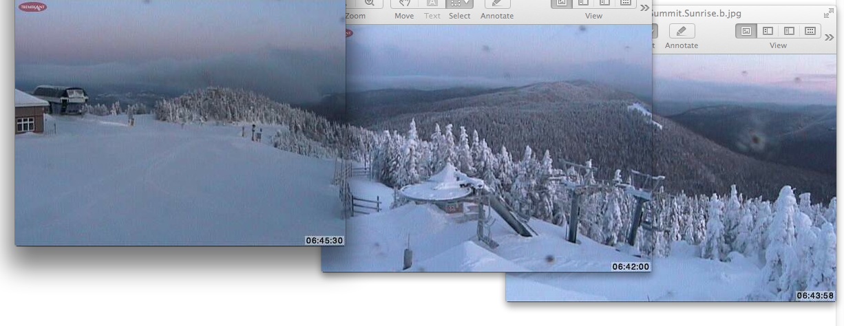 Web Cam Snap Shots Courtesy of Tremblant.ca