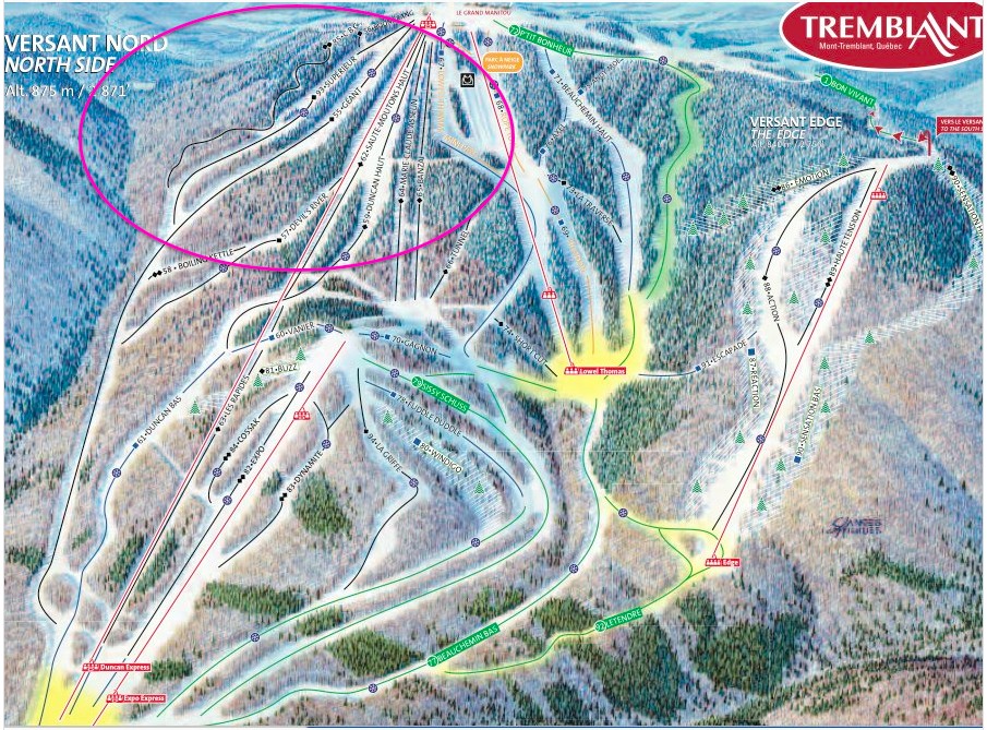 Screenshot courtesy of Tremblant.ca, Downloadable PDF Trail Map File.
