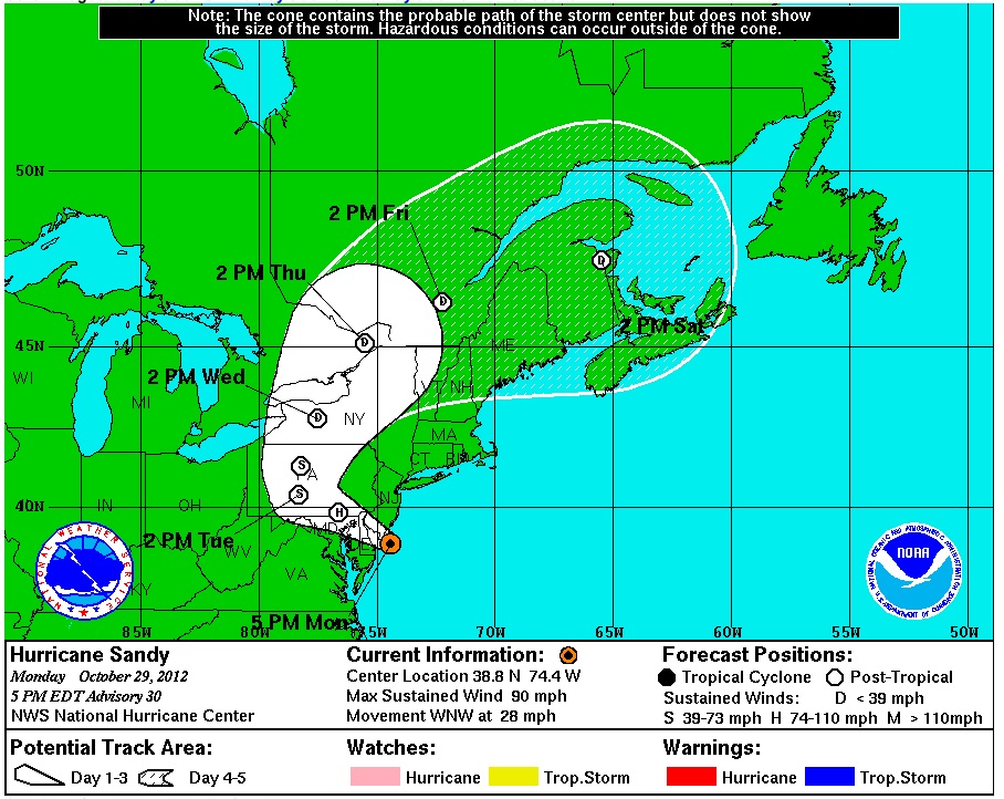 Screenshot courtesy of NOAA.