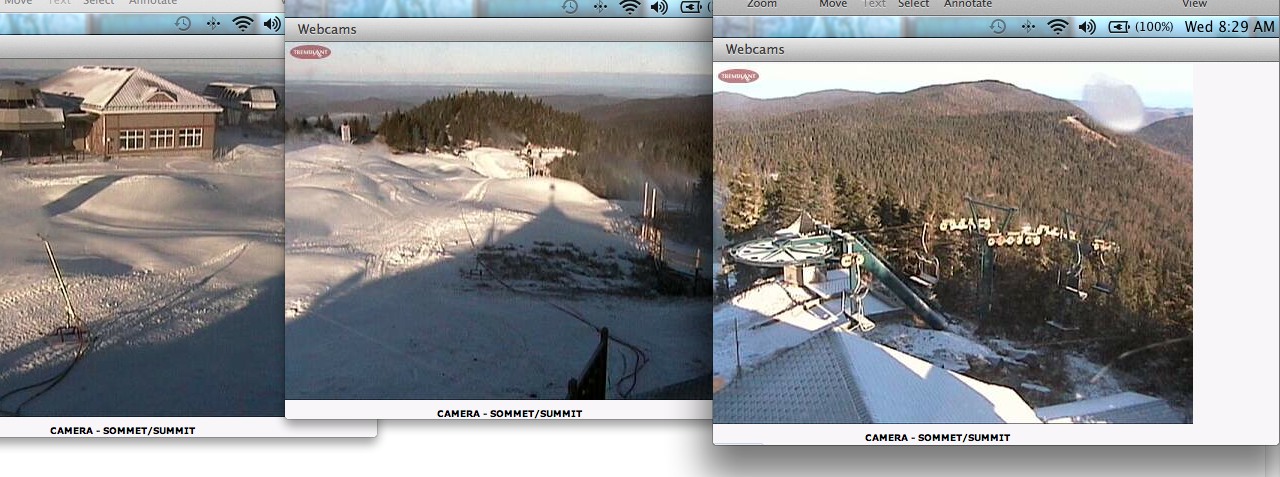 Webcam Snap Shots Courtesy of www.tremblant.ca