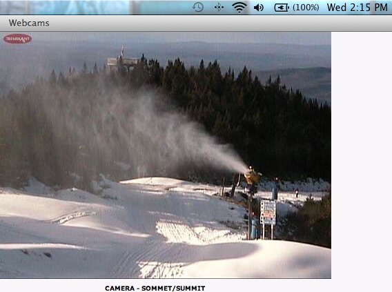 Webcam Snap Shot Courtesy of www.tremblant.ca
