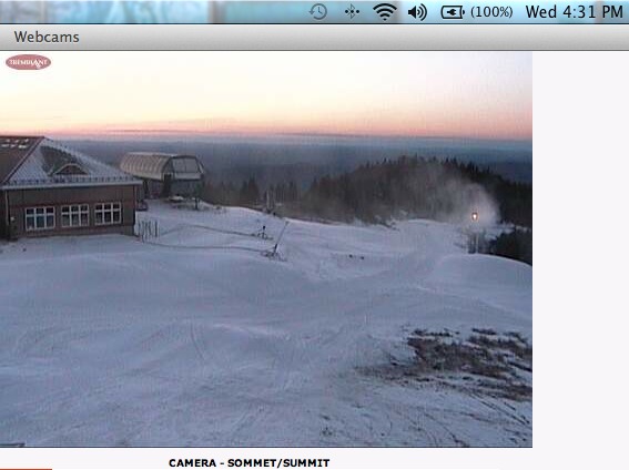 Webcam Snap Shot Courtesy of www.tremblant.ca