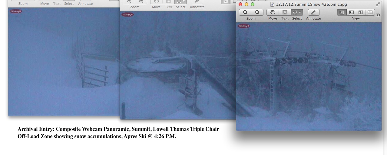 Web Cam Snap Shots Courtesy of Tremblant.ca