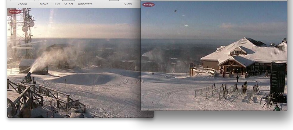 Webcam snap shots Courtesy of Tremblant.ca