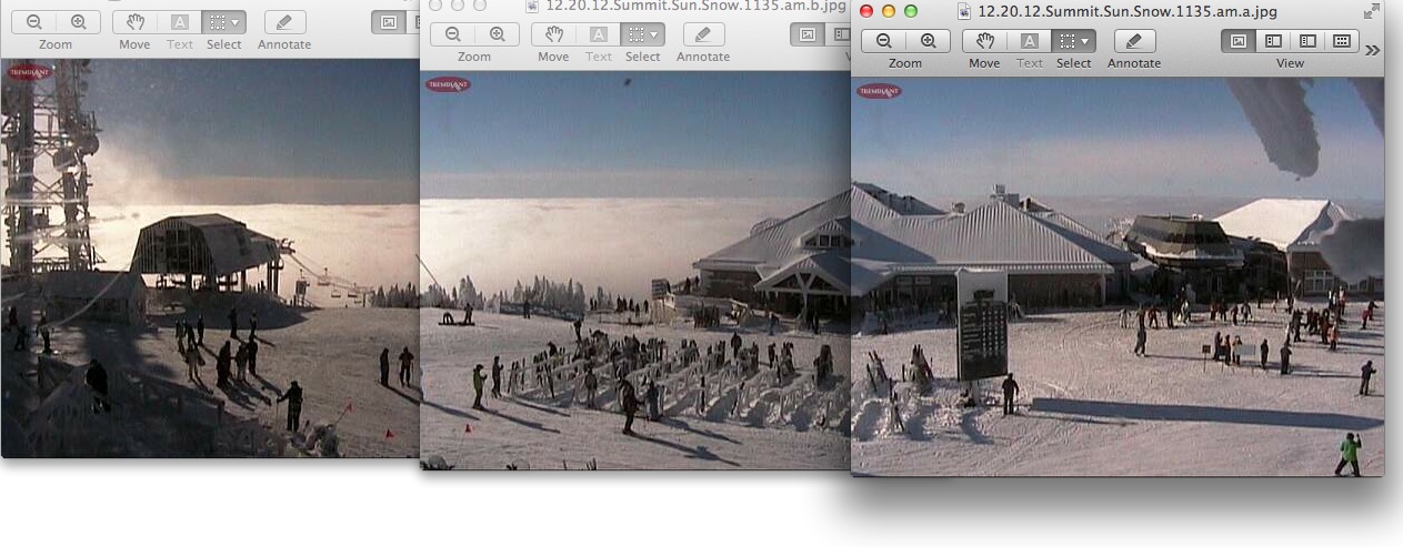 webcam snap shots courtesy of tremblant.ca