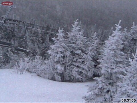 The bonus that comes with the 10 to 15 cm of fresh snow we have gotten is the &quot;Blowing and Drifting&quot; Factor. The trees along the trail sides, like this upper Lowell Thomas Snap Shot, will help shape the moving snow into deeper portions in many areas.