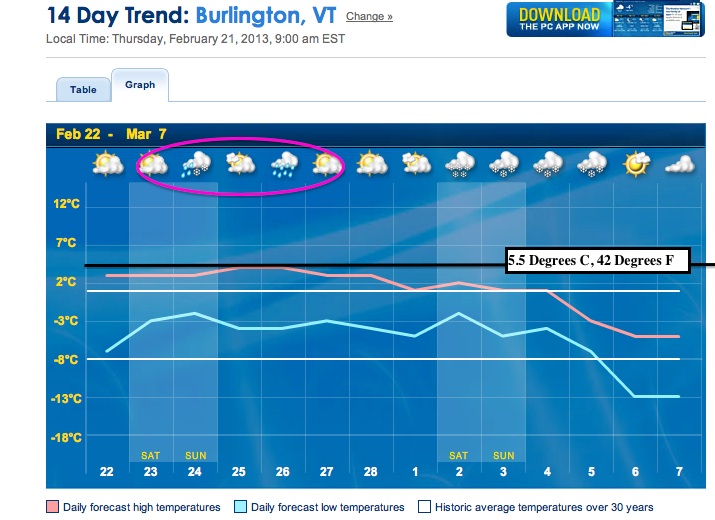 Screenshot Courtesy of The Weather Network.