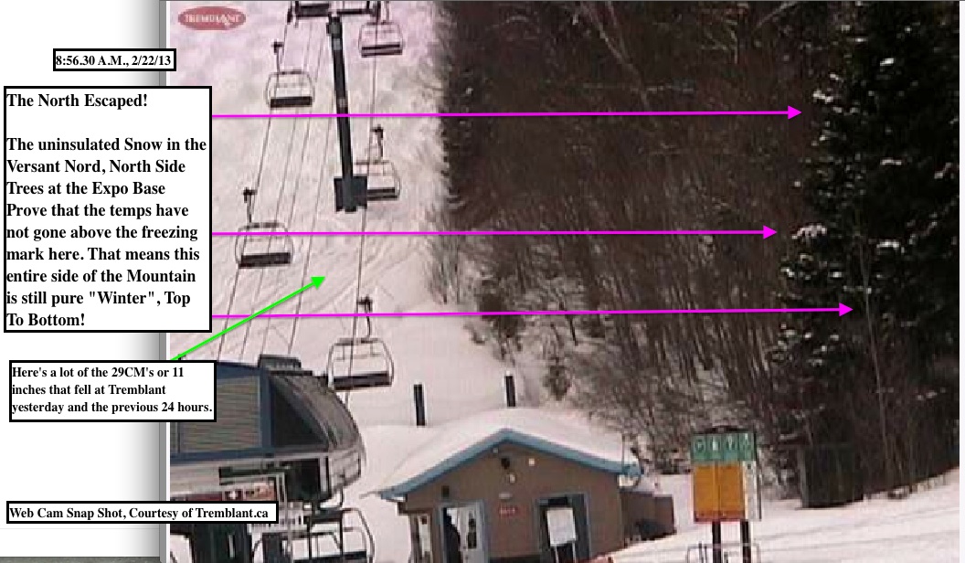 Web Cam Snap Shot Courtesy of Tremblant.ca
